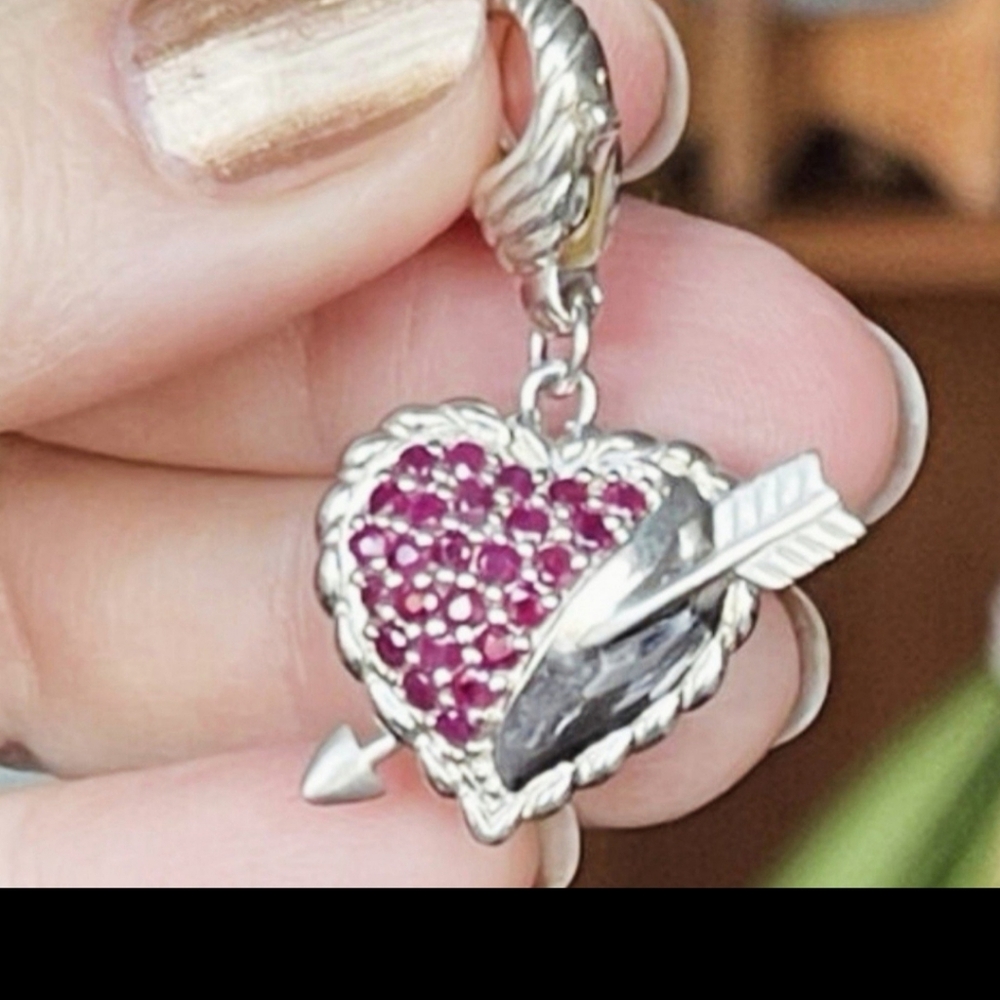 JUDITH RIPKA authentic pendant Heart and Arrow hard to find ! FIRM PRICE - Picture 7 of 13